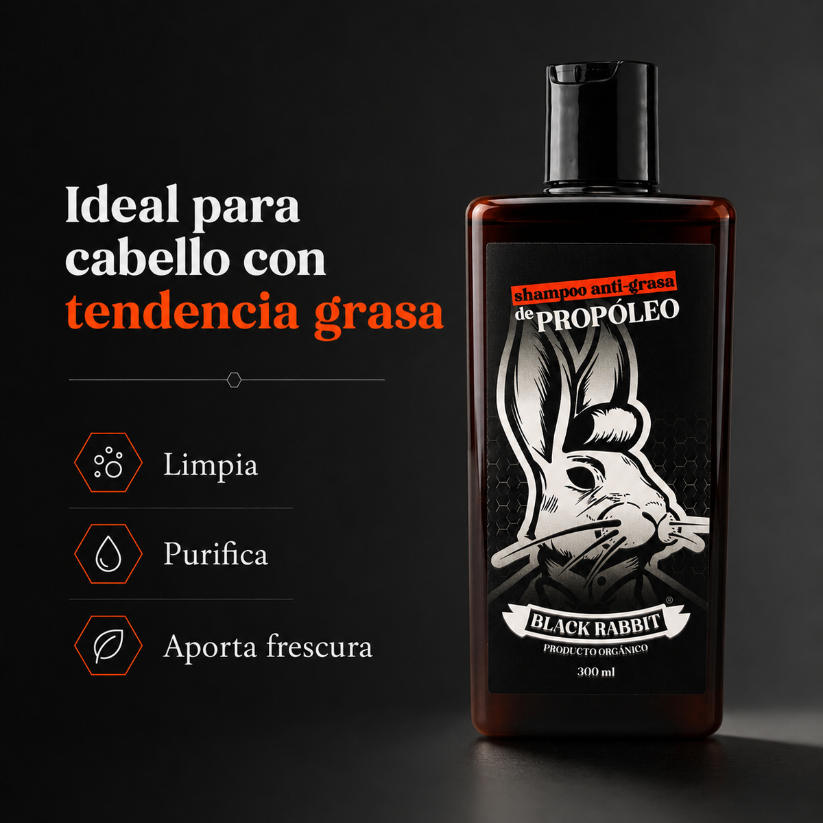Shampoo de Propóleo Anti-Grasa 300 ml