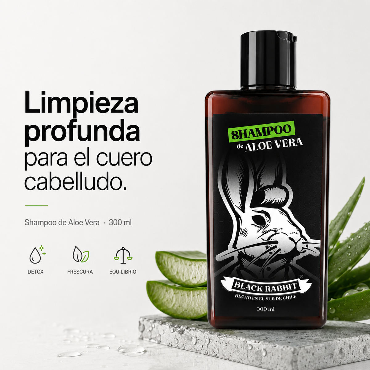 Shampoo de Aloe Vera - Limpieza Cuero Cabelludo 300 ml