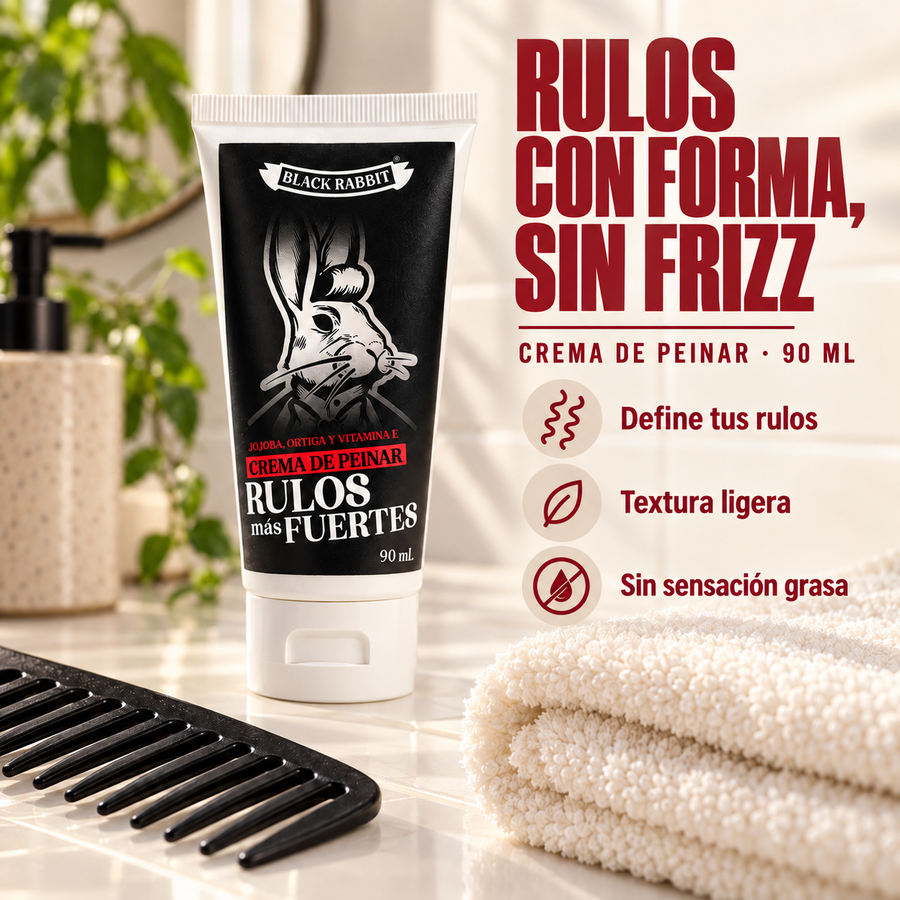 Crema de Peinar "Rulos más Fuertes" con Aceite de Jojoba 90 ml — beneficios y contexto