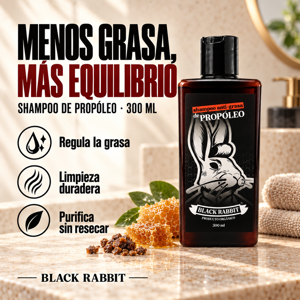 Shampoo de Propóleo Anti-Grasa 300 ml — beneficios y contexto